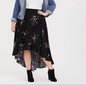 Torrid Hi-Low Floral Skirt